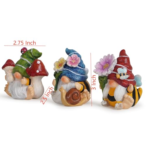 Hodao Spring Gnomes 3 Pcs Honey Bee Gnome Decorations Handmade Elf Dwarf Figurines Home Kitchen Farmhouse Holiday Festival Party Gifts(Multicolor Honey Bee Gnome)