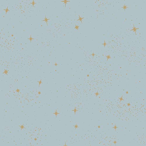 RoomMates RMK11320WP Upon A Star Light Blue and Metallic Peel and Stick Wallpaper