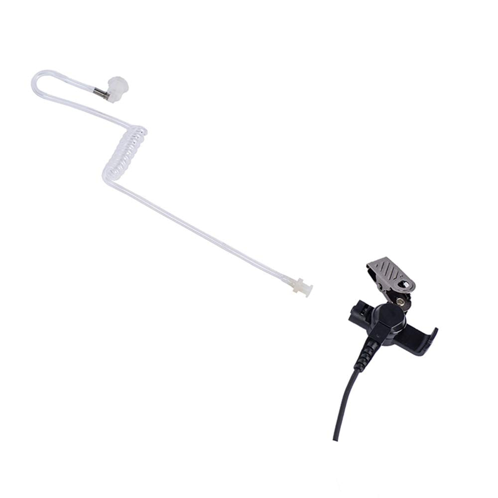 Klykon Covert Acoustic Tube Two Wire Earpiece Headset Mic PTT for Motorola Radio XPR3500 XPR3000 XPR3300 XPR3300e XPR3500e walkie Talkie 10 Pack
