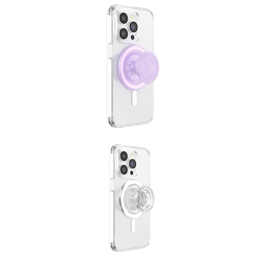 PopSockets Grip & Adapter Ring for MagSafe - Clear Opalescent & Clear
