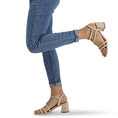 mysoft Women's Strappy Low Chunky Block Heel Sandals Open Toe Dress Shoes