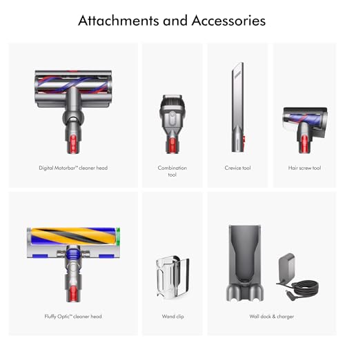 Dyson V15 Detect Cordless Vacuum Cleaner, Yellow/Nickel