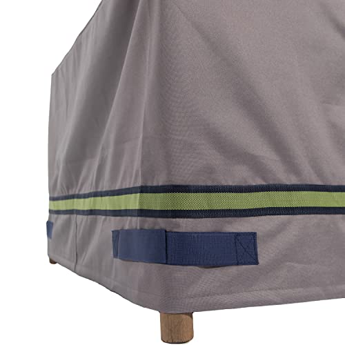 Duck Covers Soteria Water-Resistant 26 Inch Square Patio Ottoman/Side Table Cover, Outdoor Ottoman Cover