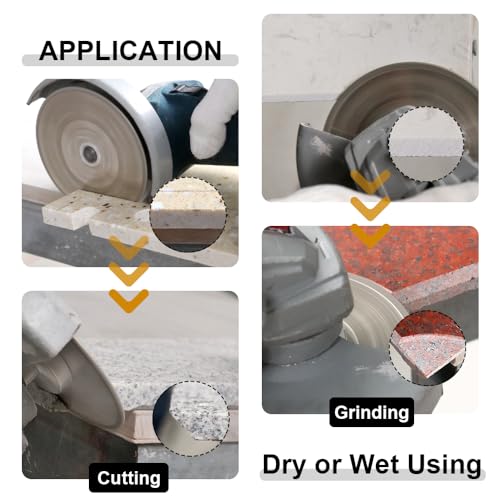 SHDIATOOL Diamond Cutting Grinding Disc 4-Inch Saw Blades Double Side Coated Electroplated Grinding Wheel for Granite Marble 105mm