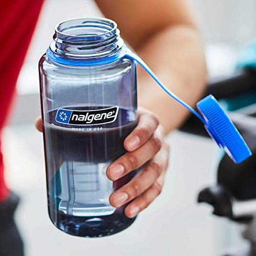 Nalgene Lid Wide Mouth Water Bottle, 1-Pint, Blue