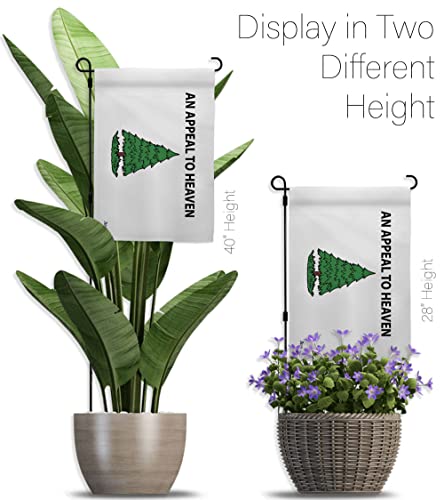AN Appeal To Heaven Garden Flag - Set with Stand Patriotic Historic July Memorial Veteran Independence United State American - House Banner Small Yard Gift Double-Sided Made In USA ,13 X 18.5 Inches