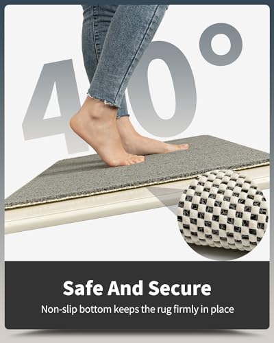 Non-Slip Bathtub Mat, 17x 30 Inch, Shower Mats for Bath Tub, PVC Loofah Bathroom Mats for Wet Areas, Quick Drying
