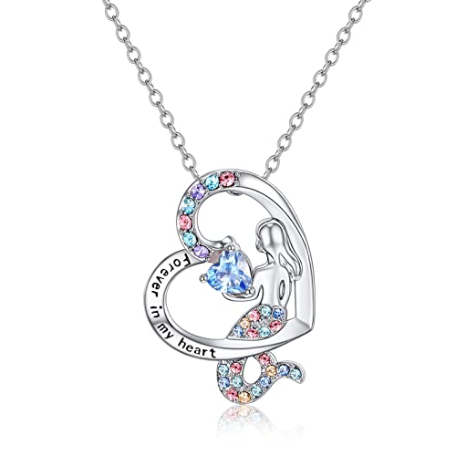 Tarsus Mermaid Necklace, Blue Little Mermaid Gifts Necklace Jewelry Stuff