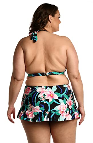 La Blanca Women's Banded Bikini Swimsuit Top, Tan//Running Wild, 6