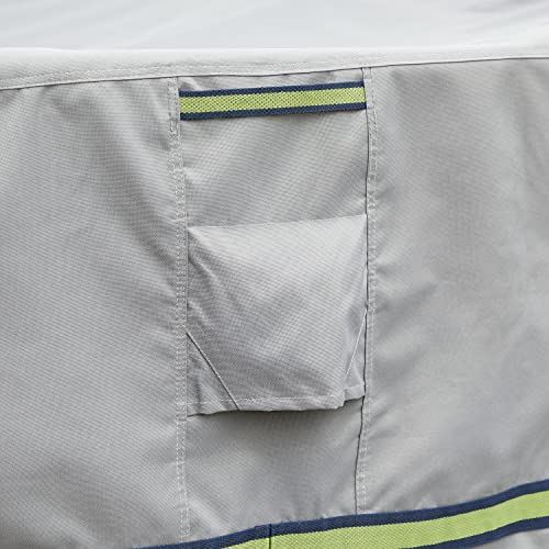 Duck Covers Soteria Water-Resistant 26 Inch Square Patio Ottoman/Side Table Cover, Outdoor Ottoman Cover