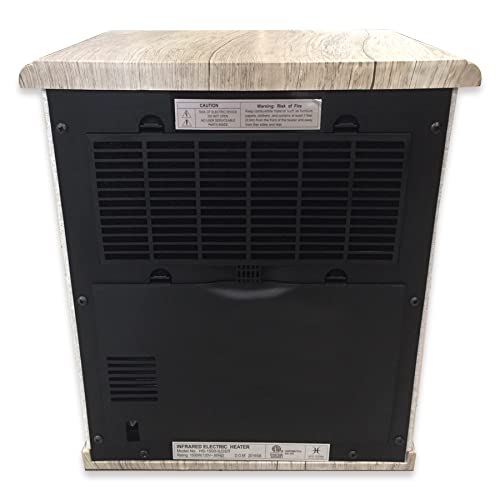 Heat Storm Portable Electric Space Heater, 1500-Watt Cabinet Infrared Quartz Element Heater With Digital Thermostat, Remote Control, washable Filter Modern Design (Beige)