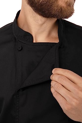 Chef Works Men's Bowden Chef Coat, Black, X-Small