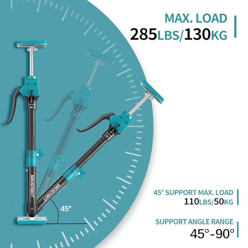 MAXENIKIT Cabinet Jacks for Installing Cabinets, 15-4/5" to 23-3/5" Third Hand Tools Adjustable Support Pole, 3rd Hand Support System for Upper Cabinet Installation, 285 LB Capacity, 1 PC
