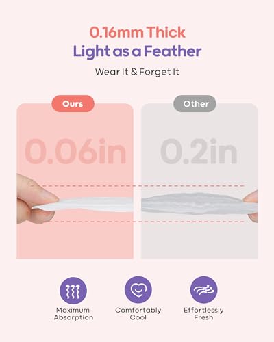 Nuliie Super Absorbent & Featherlight Disposable Nursing Pad, Stay Dry, Soft & Breathable Breast Pad for Leaking Milk, Leakproof, Individually Packaged Breastfeeding Essentials for Moms (100 Count)
