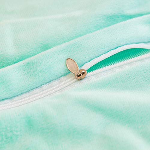 JAUXIO Long Faux Fur Soft Soild Decorative Pillowcase Fluffy Throw Pillow Cover Velvet Shaggy Plush Cushion Case Set of 2 Zipper Closure King Size (20X36 Inches Light Grey)
