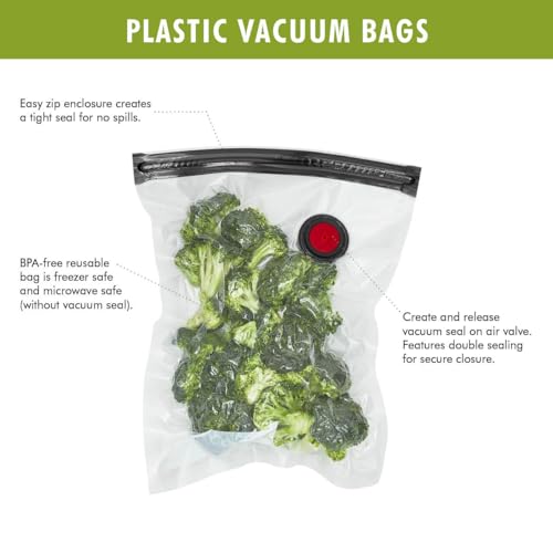 ZWILLING Fresh & Save 10-pc Vacuum Sealer Bags, Sous Vide Bags, Meal Prep - Medium