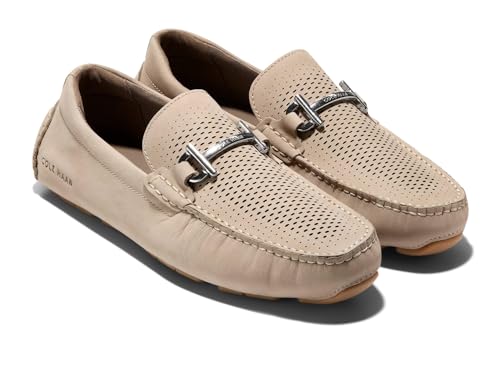 Cole Haan Men's Grand Laser Bit Driver Driving Style Loafer, Lava/Black Walnut, 10 Wide