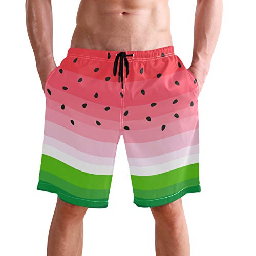 visesunny Hawaiian Palm Tree Beach Shorts for Men Summer Swim Trunks Sports Running Bathing Suits with Mesh Lining