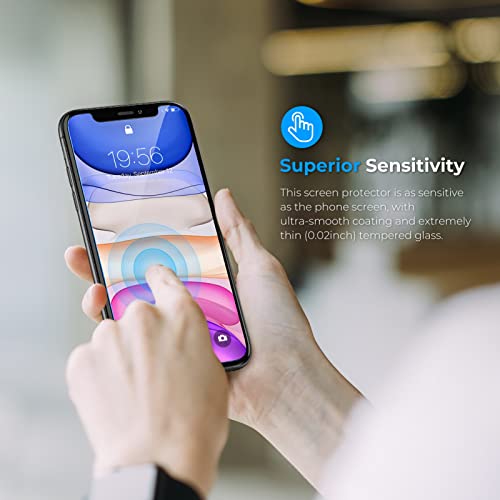 ORIbox Glass Screen Protector for iPhone 11 Pro Max, 3 Packs Anti-Scratch HD Tempered Glass Screen Protector with 2 Packs Camera Lens Protector, Clear