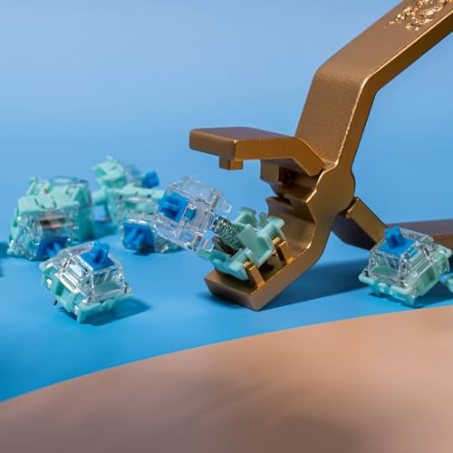 Gateron Jade 3.0 Double-Stage Spring Yellow Switches,3-Pin 55gf Linear/Pre Lubed for Mechanical Keyboard(Yellow,90pcs)