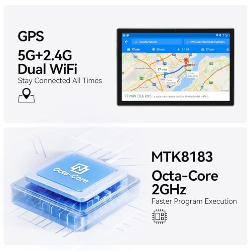 Android 13 Tablet 2024 Newest 10 inch Octa-Core Tablet, 128GB ROM+16GB RAM (8+8 Virtual)+1TB Expand, 5G WiFi Tablet with 13MP+8MP Camera, 8000 mAh Battery, 2 in 1 Tablet with Keyboard, Mouse, Case