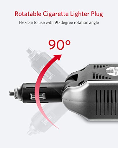 BESTEK 150W Power Inverter 12V to 110V Voltage Converter Car Charger Power Adapter with 2 USB Charging Ports (3.1A Shared) (150W)