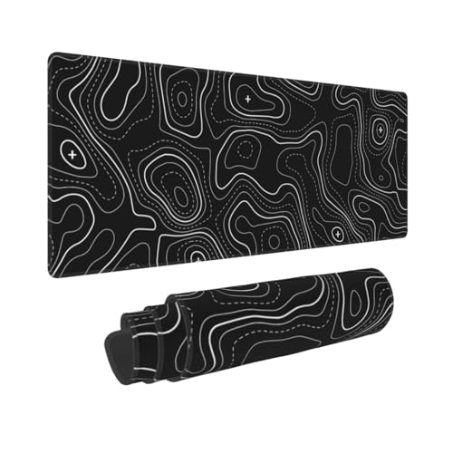 Halloween Scary Bloody Handprint Mouse Pad XL Extended Desk Mat, Non Slip Rubber Base Stitched Edge Gaming Pc Desktop Large Mice Pad,31.5 x 11.8 Inch
