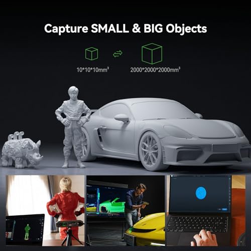 Creality 3D Scanner CR-Scan Otter for 3D Printing, 3D Printer Scanner 20fps with Four-Lens Stereo Vision, 10-2000mm Scanning Range, Anti-Shake Tracking, 0.02mm Accuracy for mac OS/Windows
