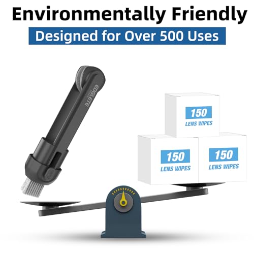 Glasses Cleaner Eyeglass Cleaning Kit- Eye Glass Cleaners Spray with Microfiber Lens Cleaner Cloth, Portable Glasses Cleaning Kit for Travel, 100% Safe Eyeglasses Cleaner Tool, No Streaks & Scratch, Black