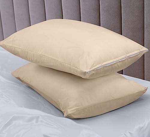 Utopia Bedding WaterThrow Pillow Protectors (No Pillow Inserts) with Zipper 20 x 20 Inches (Pack of 40, Gray), Outdoor Bed Couch Decorative Pillow Encasement Covers