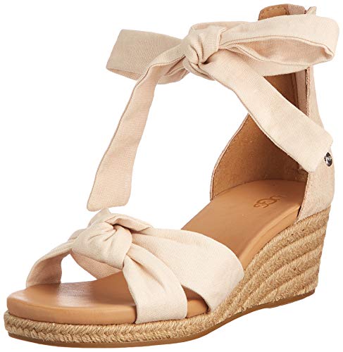 UGG Women's Yarrow Sandal, Black Canvas, 12
