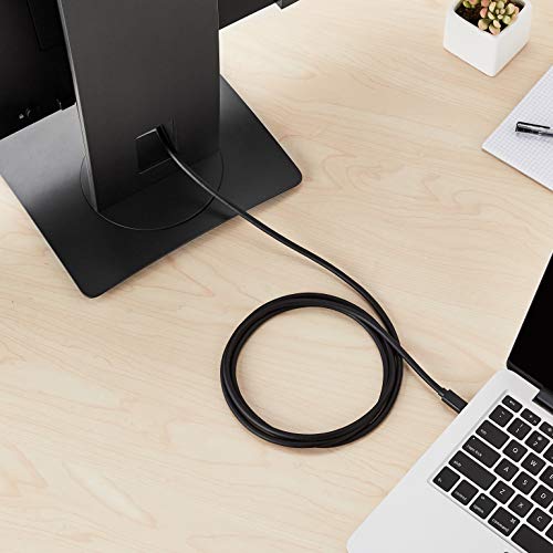 Amazon Basics Mini DisplayPort Male to HDMI Male Cable, 1080p, Gold-Plated Plugs, 6 Foot, Black for Personal Computer