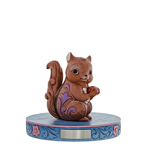 Enesco Jim Shore Heartwood Creek Chipmunk Holding a Nut Miniature Figurine, 3.75 Inch, Multicolor
