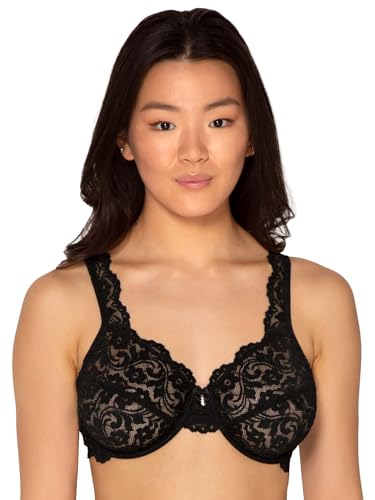 Smart & Sexy Women's Signature Lace Unlined Underwire Bra, Available in Single and 2 Packs, Mint Chip, 46DDD