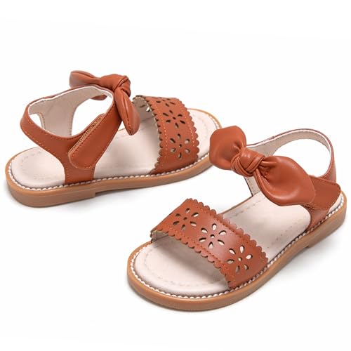 GINFIVE Toddler Girls Sandals Little Girls Kids Summer Shoes Toddler Yellow Sandals Size 6