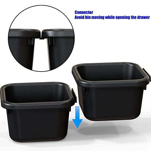 Simple Houseware Interlocking Desk Drawer Bins Organizer, 10 Packs, Black