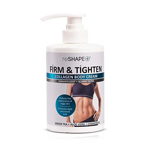 Reshape+ Collagen Cream Skin Care Face Lotion & Body Lotion For Dry Skin | Skin Tightening Cream Collagen Firming Lotion Body Moisturizer Lifts, Firms, & Tightens For Younger Looking Skin, 15 Fl Oz