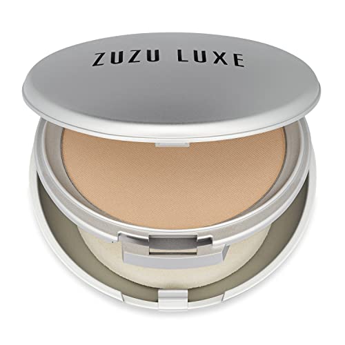 ZUZU LUXE Mineral Powder, Dual Powder Foundation, medium to full coverage, natural finish. Natural, Paraben Free, Vegan, Gluten-free, Cruelty-free, Non GMO, .32 oz. (Refill D-24)