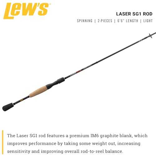 Lew's Laser SG1 6'6" Light 2-Piece Spinning Rod