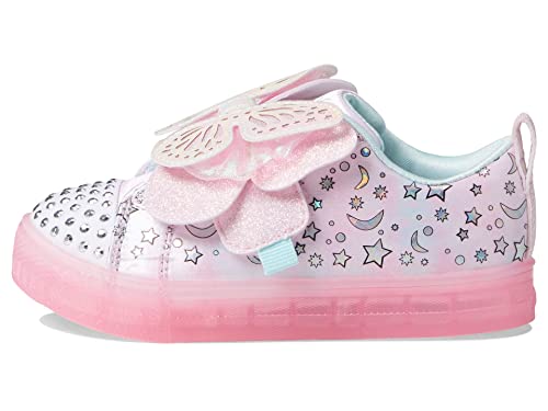 Skechers Girls Shuffle Brights Sneaker, Pink/Multi, 13.5 Little Kid