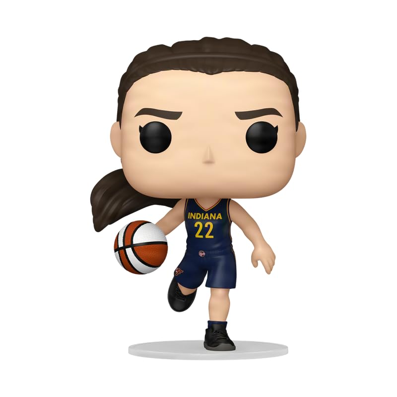Caitlin Clark #02 Rookie Season Facsimile Signed Reprint Laser Autographed Funko POP! Basketball WNBA: Indiana Fever Figurine with HOFSM Protector Case