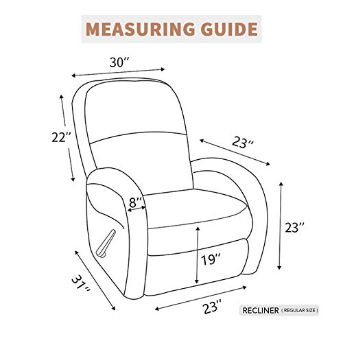 Easy-Going 100% Dual Waterproof Recliner Loveseat Cover, 6-Pieces Stretch Relining Sofa Cover with Pocket, Jacquard 2 Seat Sofa Slipcover Leakproof Washable (Loveseat, Wine)