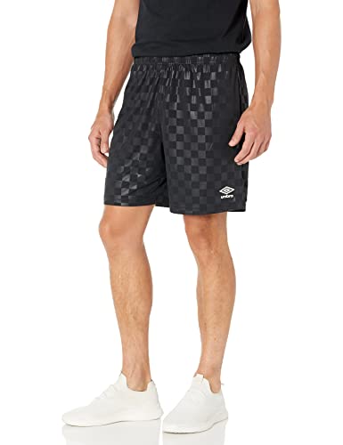 Umbro Men Checkered Short, Black, Small