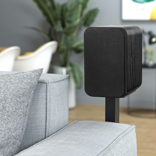 RIOWOIS Passive Bookshelf Speakers for Home Theater Surround Sound, Home Desktop Stereo Speakers with Crisper Sound and Classic Wood Grain for Record Player/Computer/TV, Wall Mountable, One Pair.