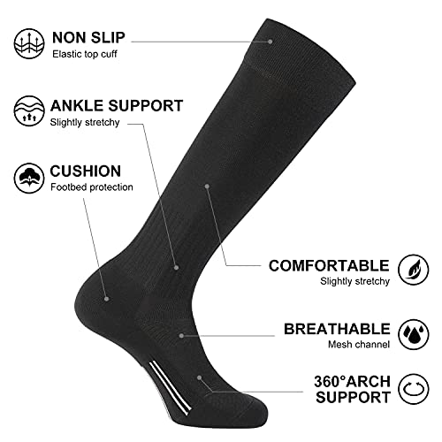 FITRELL 2/3 Pack Soccer Socks For Youth Kids Adult Baseball Softball Football Socks For Men Women Boys Girls, Pink,Small