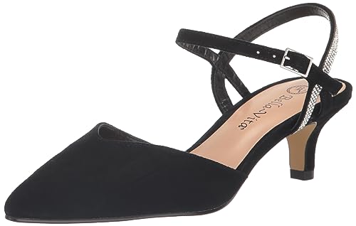 Bella Vita Women's Katriana Pump, Black Suede Leather, 7 Wide