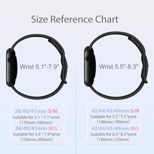 CREFORT Bands Compatible with Apple Watch 38mm 40mm 41mm 42mm 44mm 45mm 49mm, Soft Silicone Replacement Sport Accessory Strap Wristband for iWatch Series Ultra 8 7 6 5 4 3 2 1 SE Women Men Pine Green