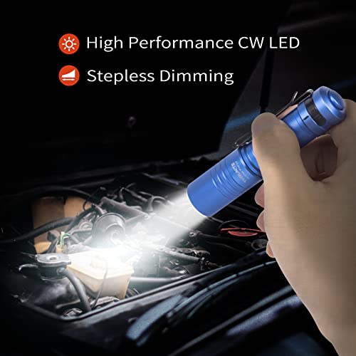 ThruNite Archer Pro V2 EDC Flashlight - 950 Lumens, USB-C Rechargeable, Tail Switch LED Penlight for Camping, Outdoor & Emergency - Cool White (Blue)
