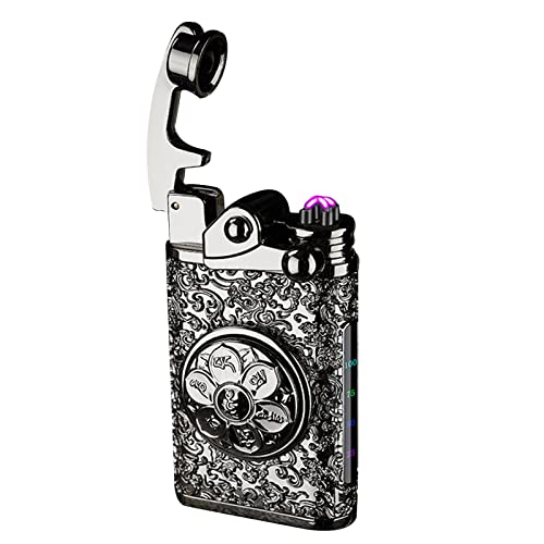 RSBYE Plasma Lighter USB Rechargeable Windproof Lighter Electric Lighter Flameless Dual Arc Lighter Electronic Cool Lighters for Candle, Incense Stick, Outdoor Camping(Black)