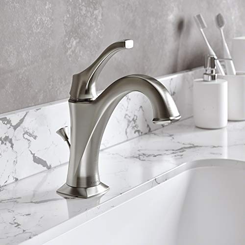 KRAUS KBF-1201BG Arlo Single Handle Basin Bathroom Faucet with Lift Rod Drain and Deck Plate, Brushed Gold (2-Pack)